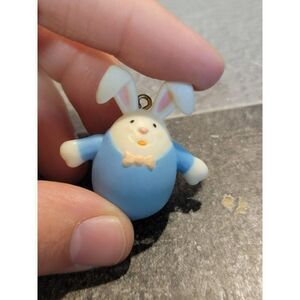 Mini Easter bunny egg blue ornament decor